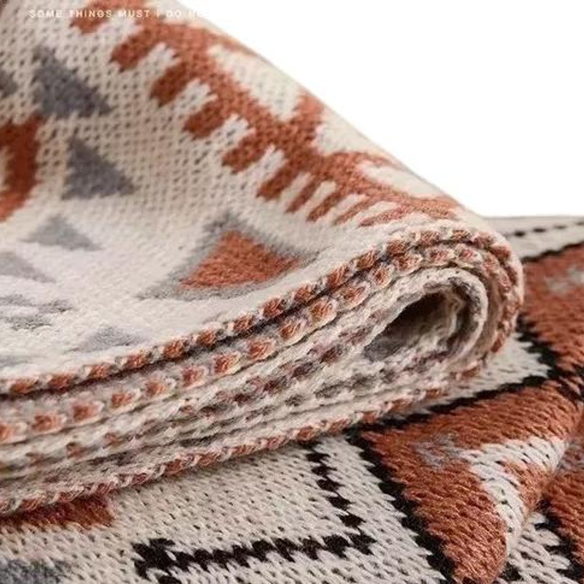 GENERICO - Manta decorativa tejida para sillón piecera o cama bohemia multicolor