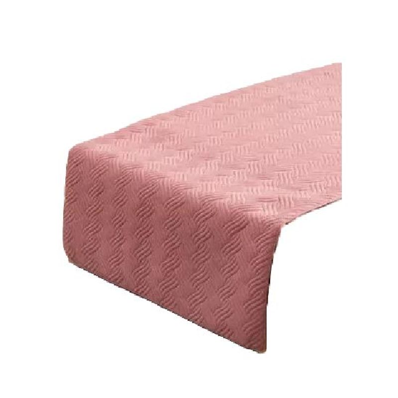 GENERICO - Piecera de cama terciopelo plush king + 2 fundas 70x210 cm color rosa