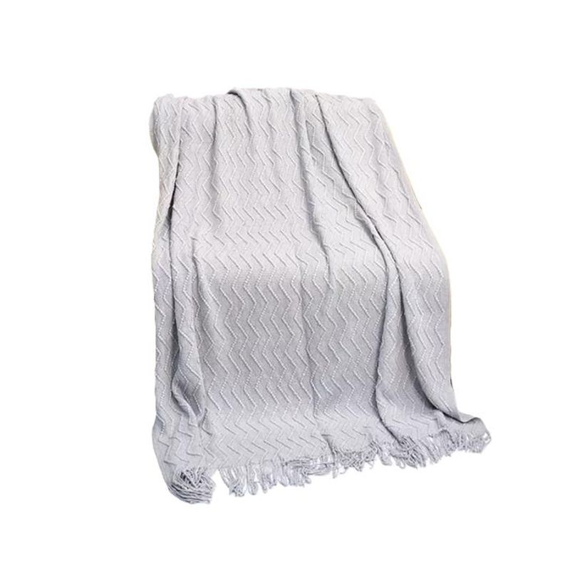 GENERICO - Piecera de cama manta sofá grueso 500g color gris