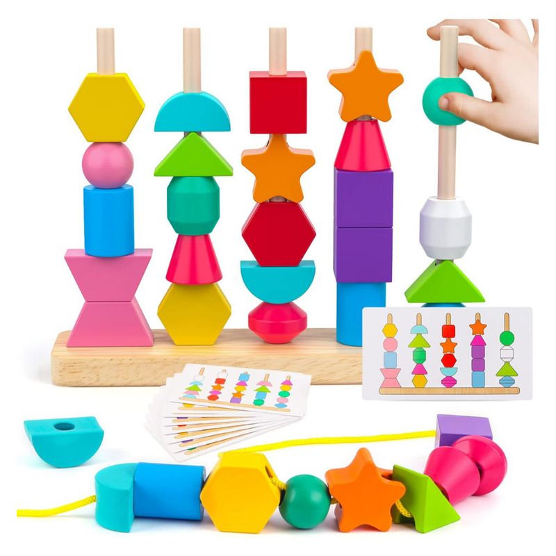 GENERICO - Encaje De Figuras Con Patrones Montessori Madera