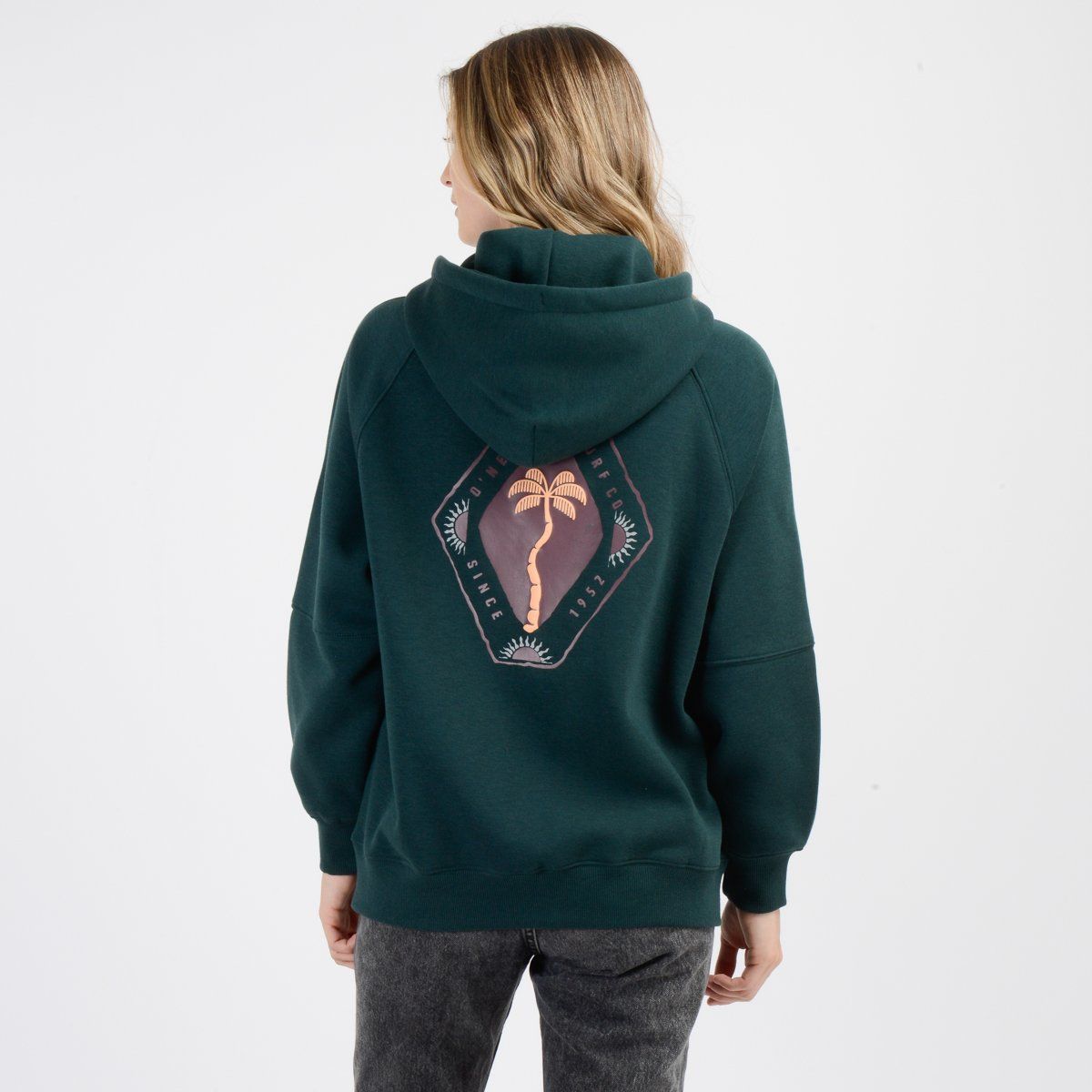 O'NEILL - POLERON SUNNY PALM FZ VERDE OSCURO