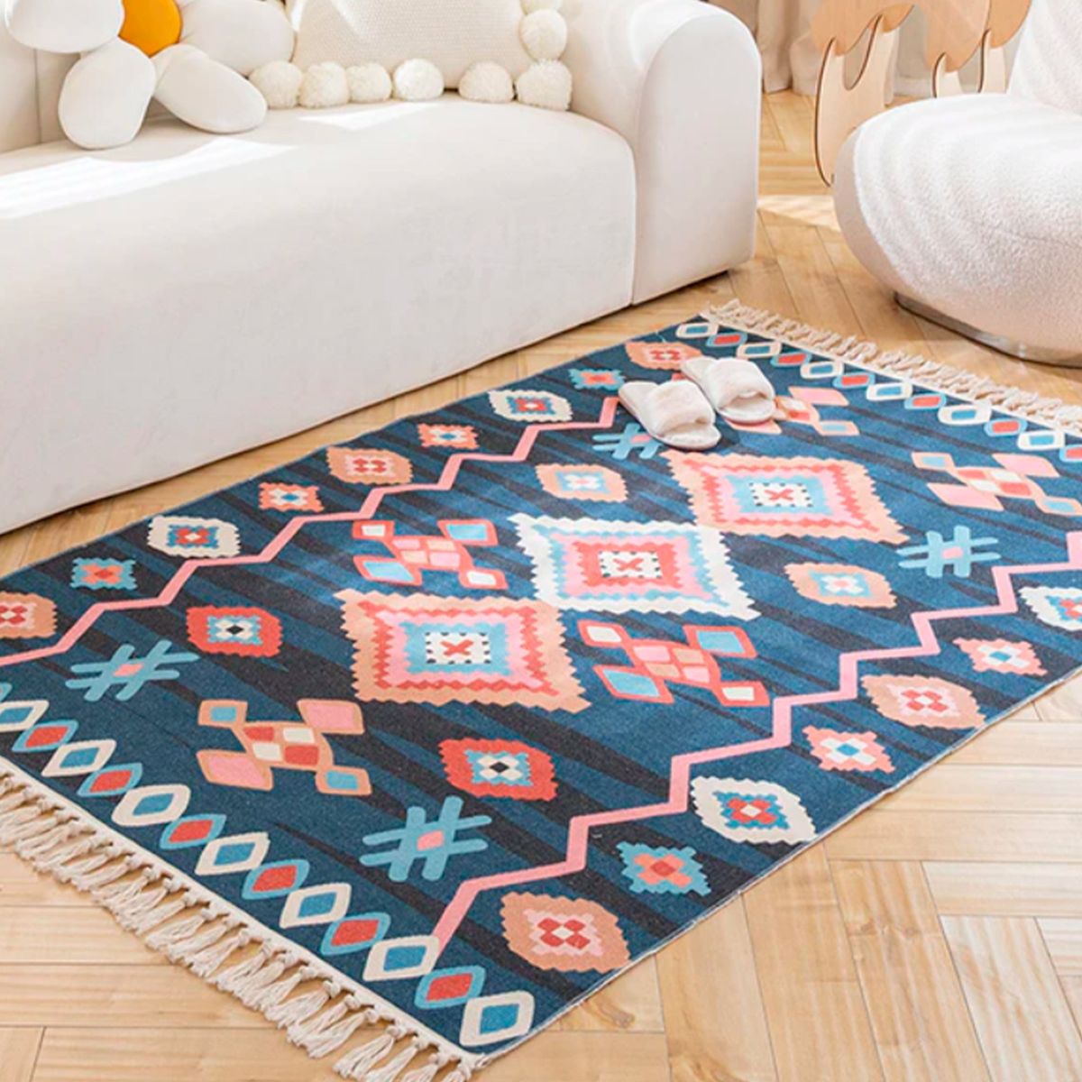 GENERICO - Alfombra Retro de Algodon Multifuncional Para Sala De Estar Kaidi