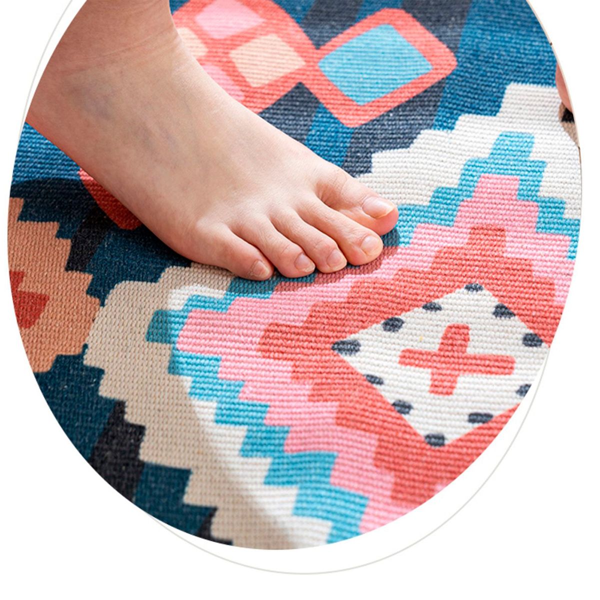 GENERICO - Alfombra Retro de Algodon Multifuncional Para Sala De Estar Kaidi