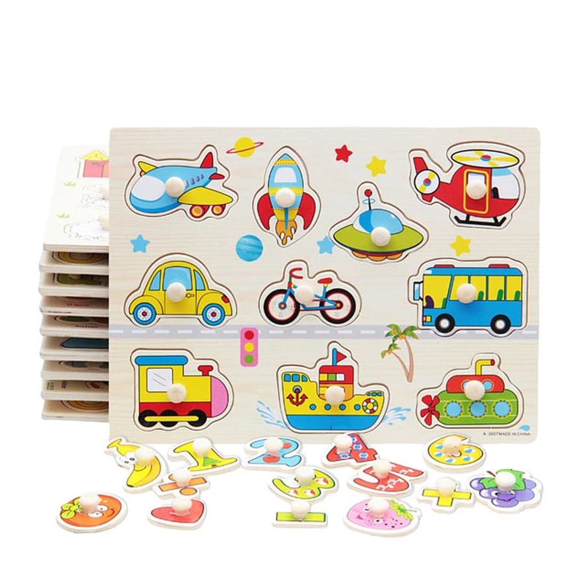 GENERICO - Juguete de madera rompecabezas para niños