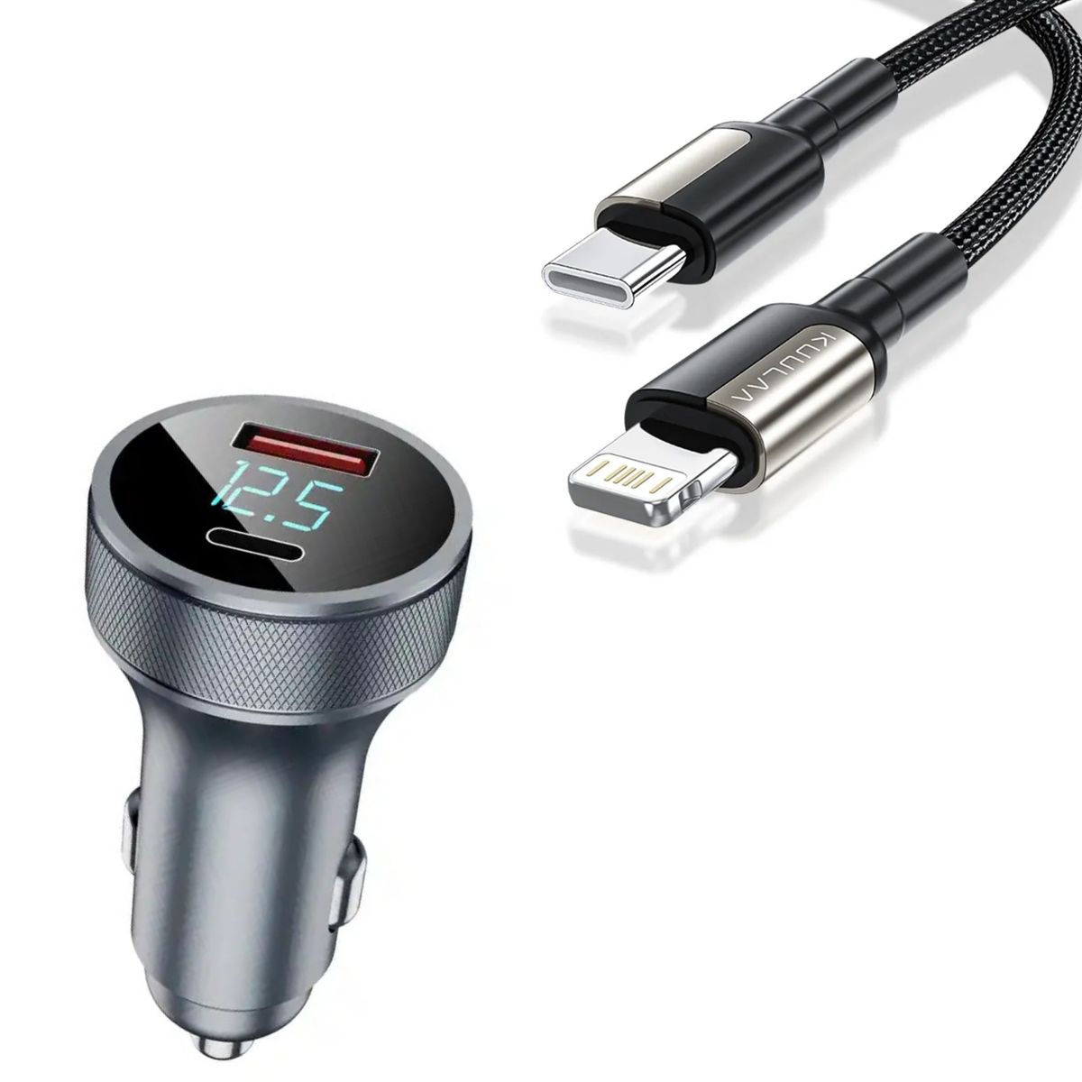 KUULAA - Cargador Auto 54w Para iPhone 11 12 13 14 Pro Max más Cable