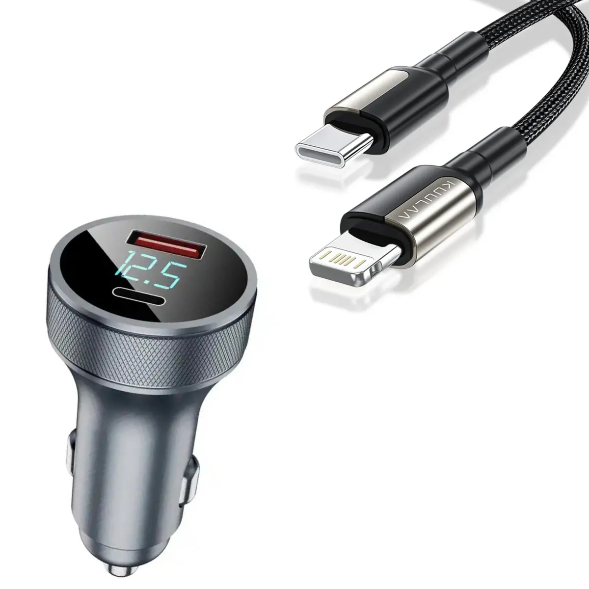 KUULAA - Cargador Auto 54w Para iPhone 11 12 13 14 Pro Max más Cable