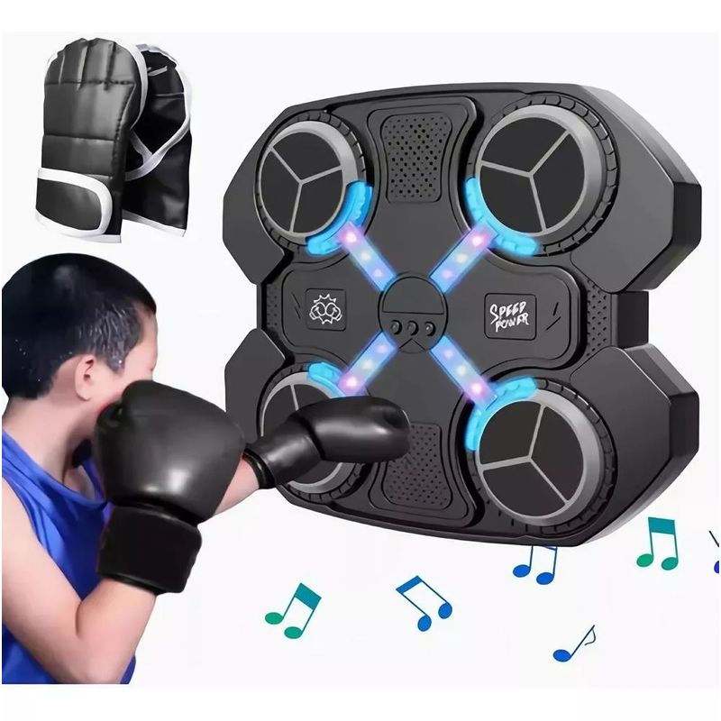 MUNDO MAGIA - Maquina De Boxeo Musical Bluetooth Niños + Guantes