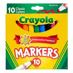 CRAYOLA - Rotuladores De Línea Ancha Colores Clásicos 10 Ud