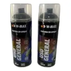 METALFER - Pintura En Spray Negro Mate W-max 400ml Uso General