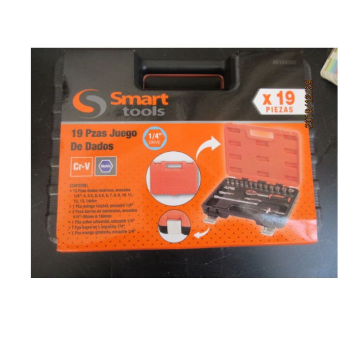 SMART TOOLS - Juego de dados 1/4" de 4 a 14MM 19 piezas