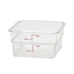 CAMBRO - RECIPIENTE GRADUADO CUADRADO POLICARBONATO 2 LTS