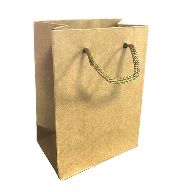 GENERICO - BOLSA DE REGALO PAPEL KRAFT 11X8 CM X12 UNI
