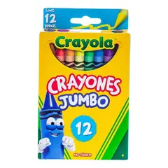 CRAYOLA - Lápices De Cera Jumbo 12 Crayones No Tóxico Escolar