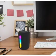 GENERICO - PARLANTE BLUETOOTH IMPERMEABLE RETROILUMINADO NEGRO