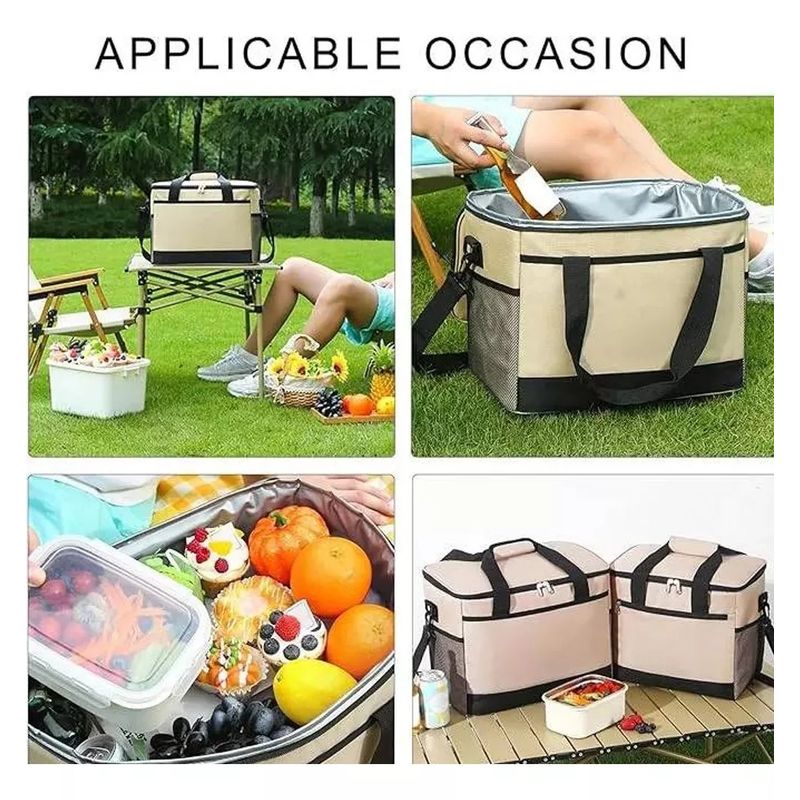 MUNDO MAGIA - Bolso Cooler Plegable Impermeable Portátil Camping 30 Litro