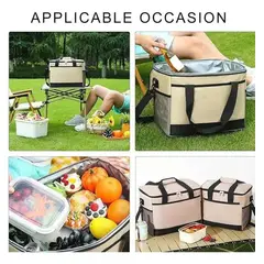 MUNDO MAGIA - Bolso Cooler Plegable Impermeable Portátil Camping 30 Litro