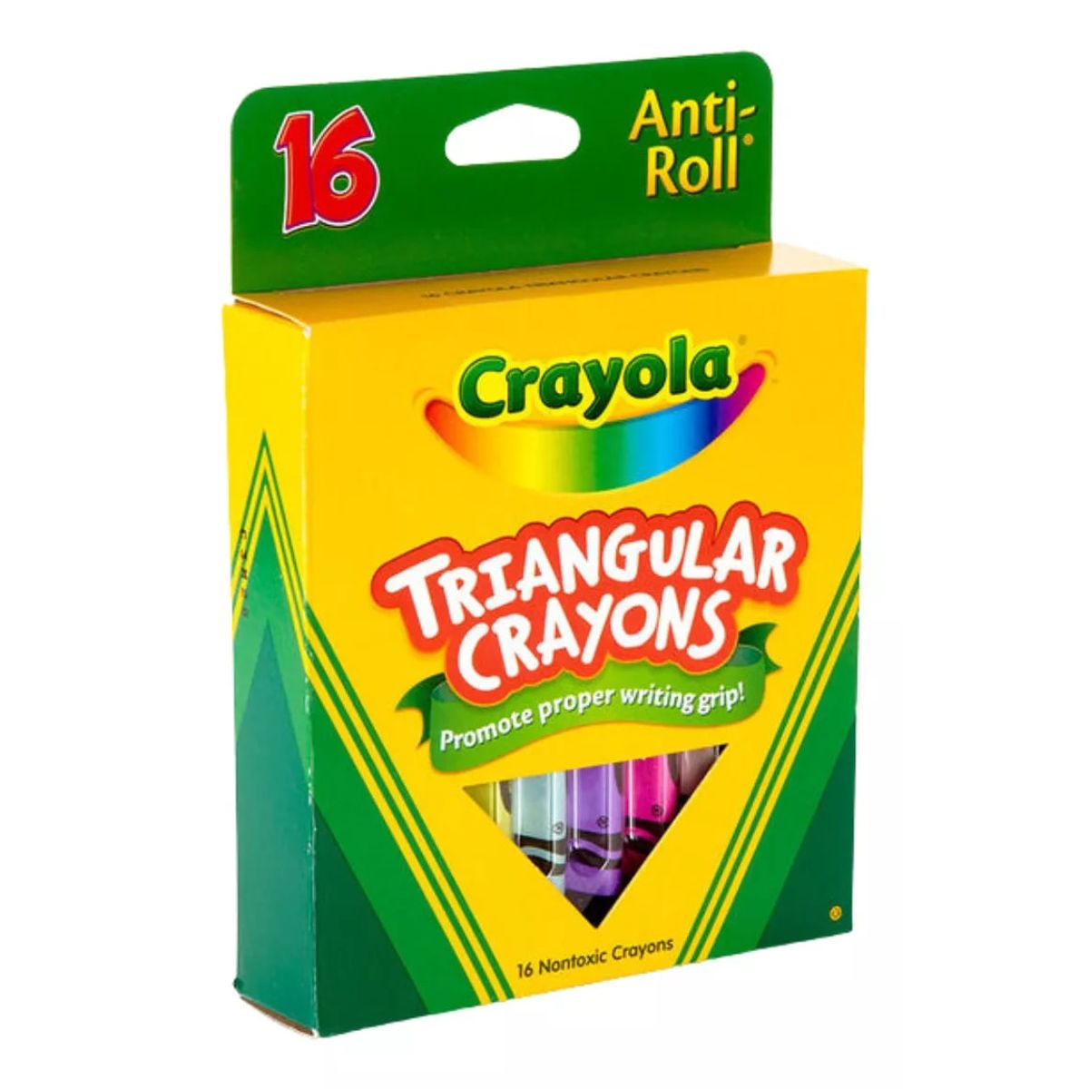 CRAYOLA - Lápices De Cera Crayola Triangulares 16 Crayones No Tóxico