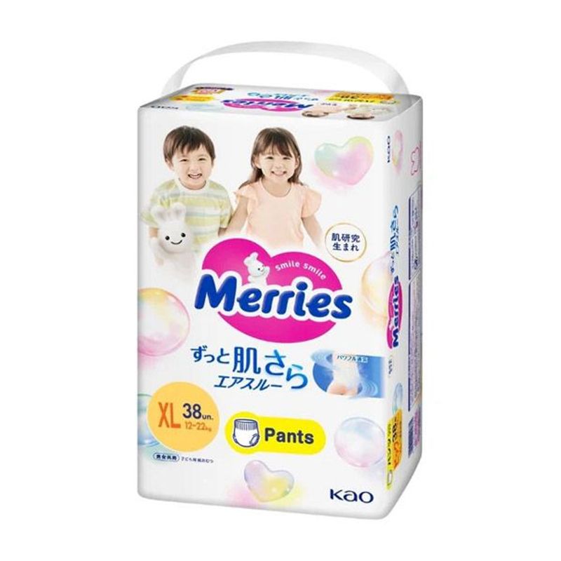 MERRIES - Pañal MERRIES PANTS Talla XL 38un 12-22 kg