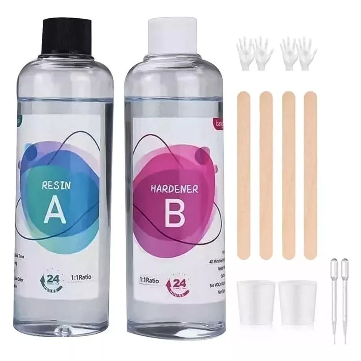 MUNDO MAGIA - Resina Epóxica Cristal 11 1000ml + Accesorios