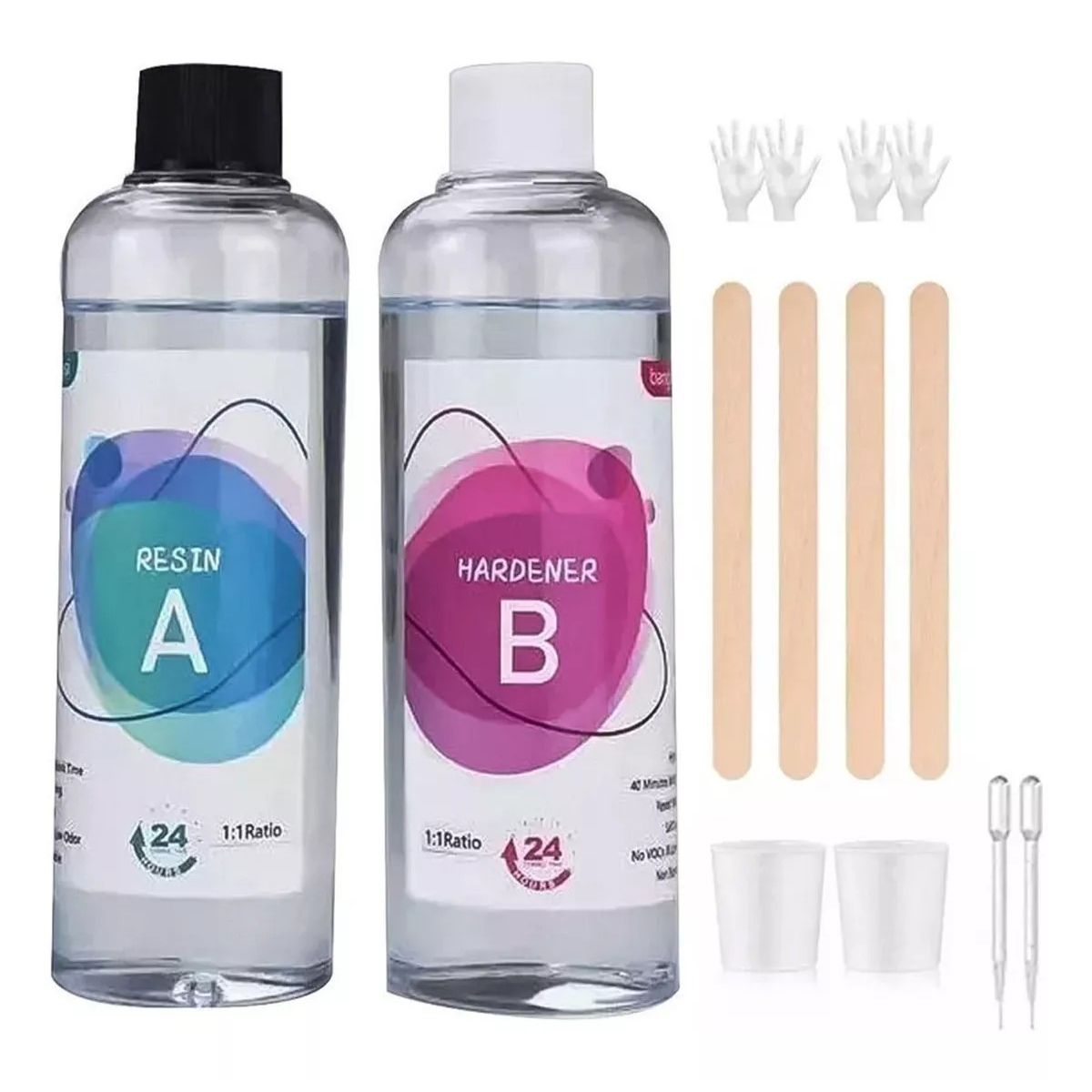 MUNDO MAGIA - Resina Epóxica Cristal 11 1000ml + Accesorios