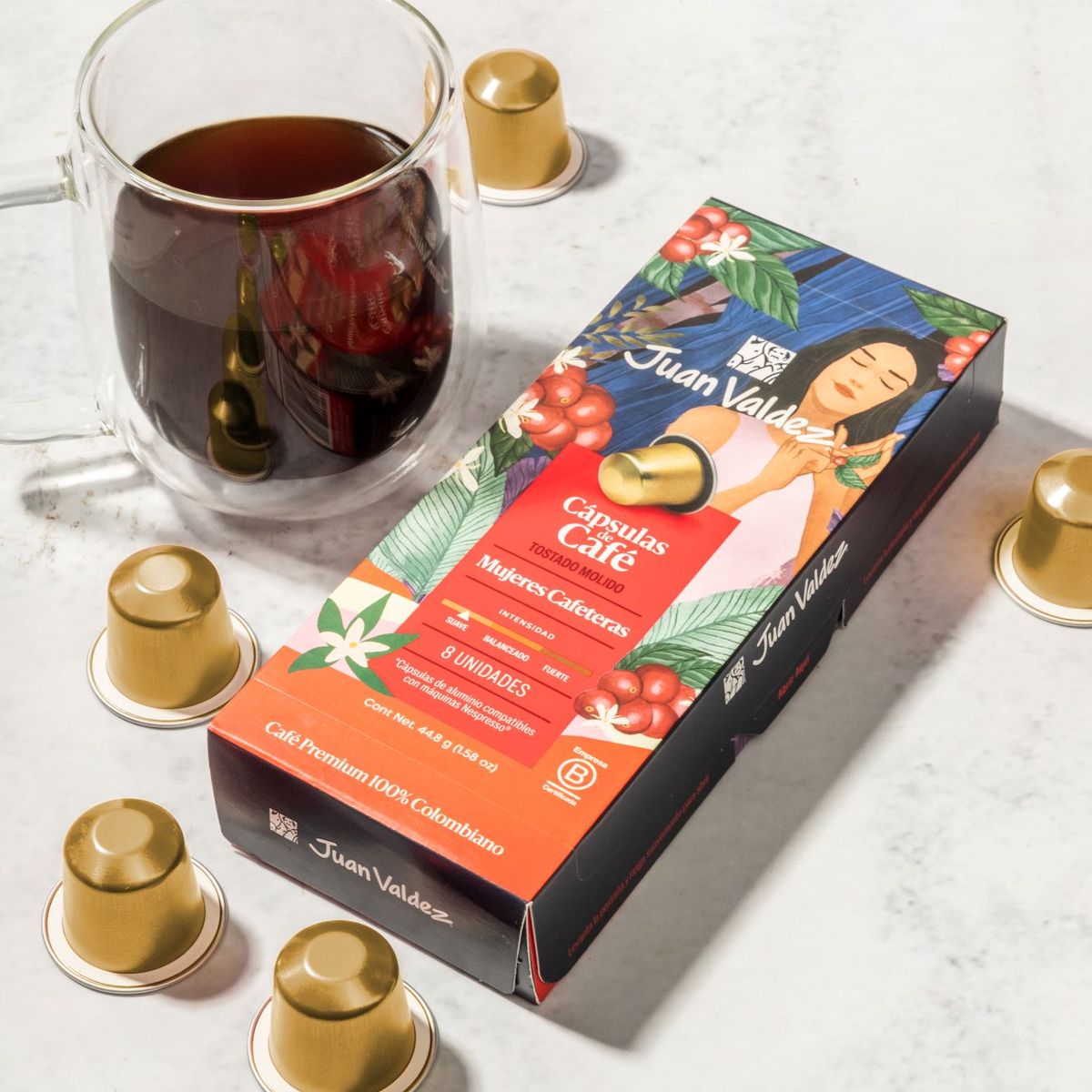 JUAN VALDEZ - Cápsulas de Café Espresso Mujeres Cafeteras 80 unidades