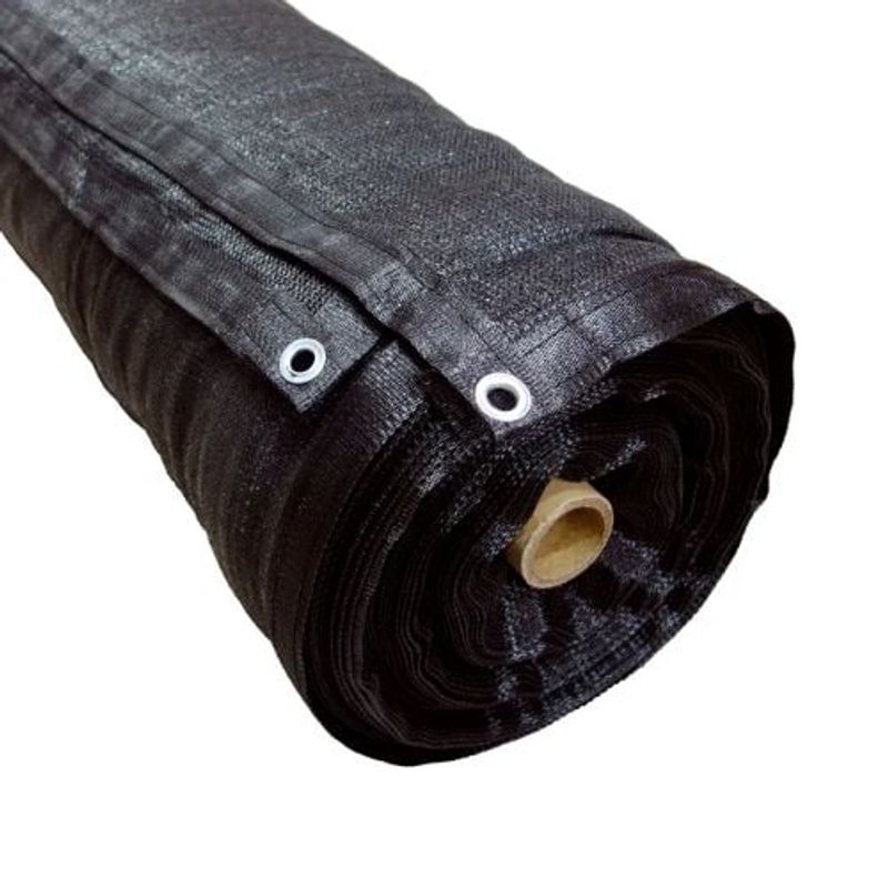 MARIENBERG - Malla Sombra c/ojetillos Lisa 90% de 2 × 50 m color Negro