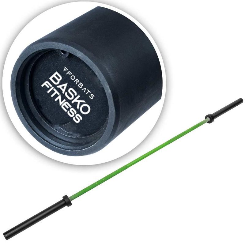 BASKO FITNESS - Barra Olimpica Cerakote Green 1500 lbs