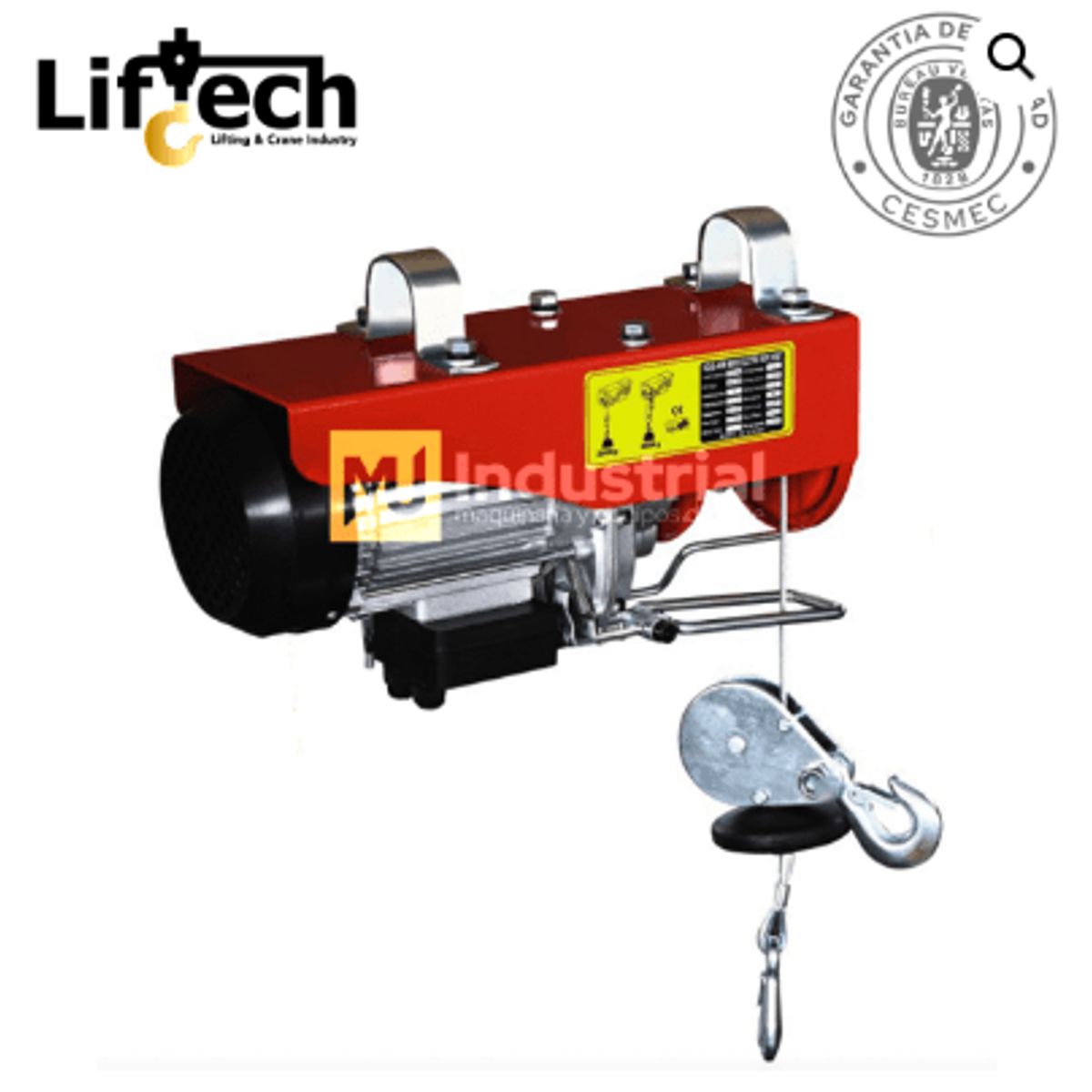 GENERICO - Mini tecle con cable de acero 220V 100kg 1R  200kg 2R