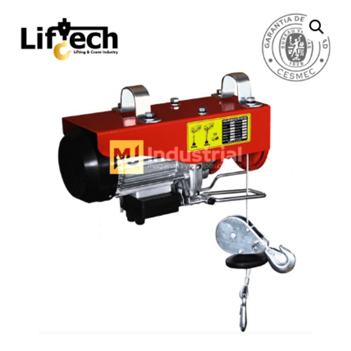 GENERICO - Mini tecle con cable de acero 220V 100kg 1R  200kg 2R