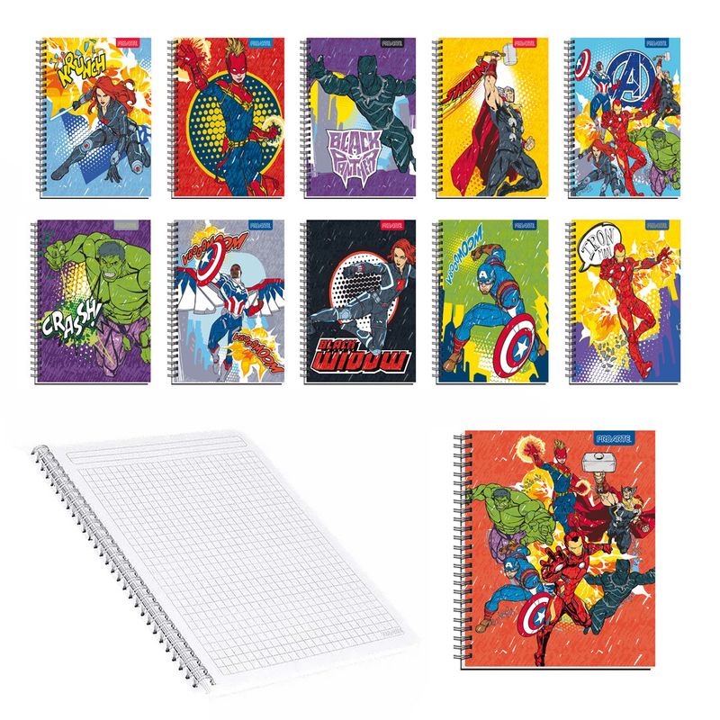 GENERICO - X10 Cuadernos Universitarios Avenger Proarte 7mm