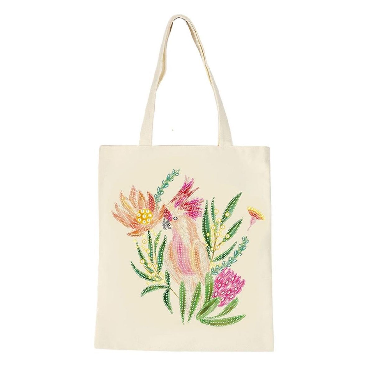 GENERICO - Tote Bag Pintura con Diamantes - Flores