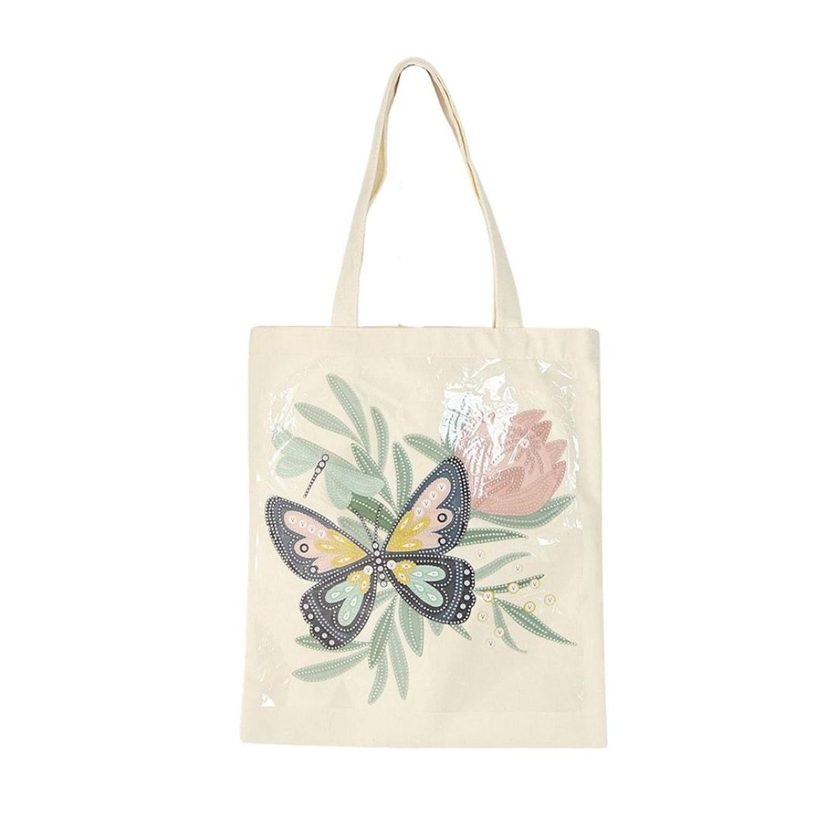 GENERICO - Tote Bag Pintura con Diamantes - Mariposa