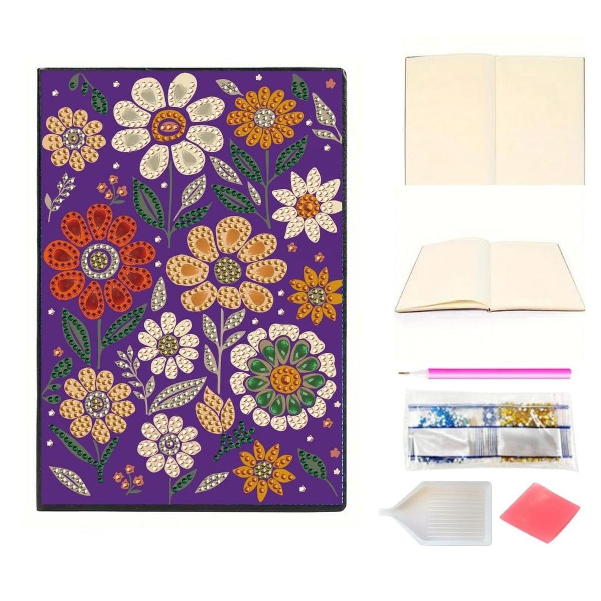 PAPAYA PROYECT - Cuaderno Diamond Painting - Flores de Otoño