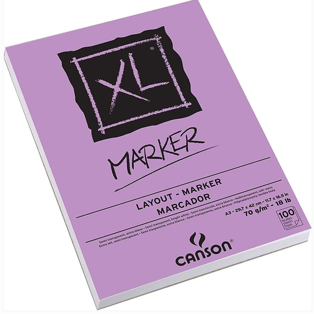 CANSON - Block Marcadores Canson XL Lila 70gr A3