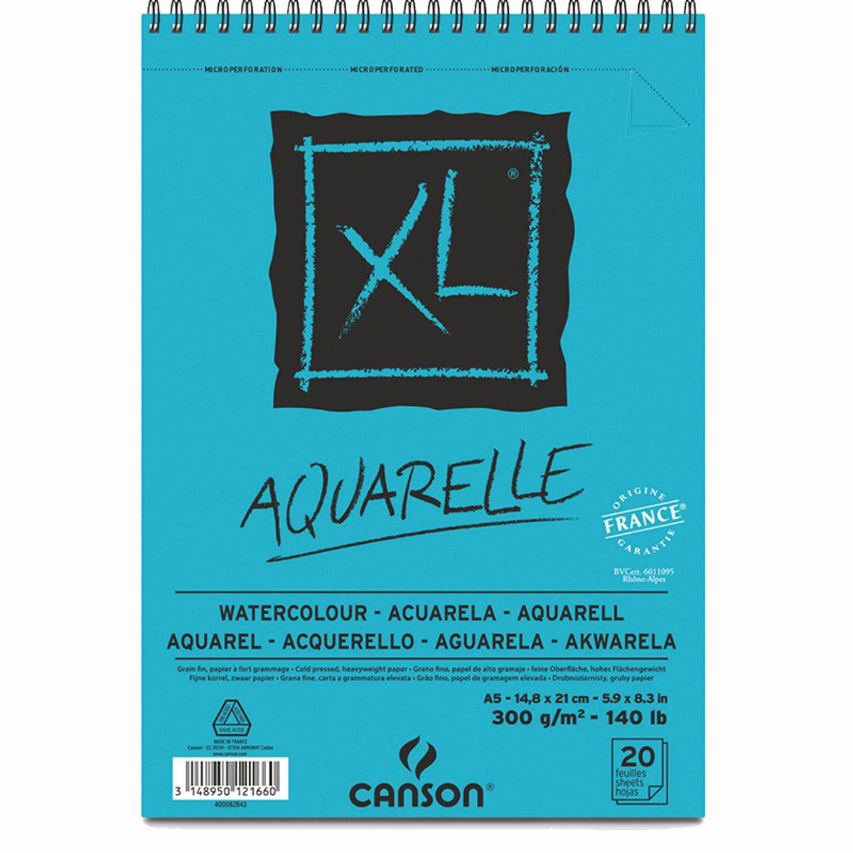 CANSON - Croquera Acuarela Canson XL Aquarelle 300gr A5