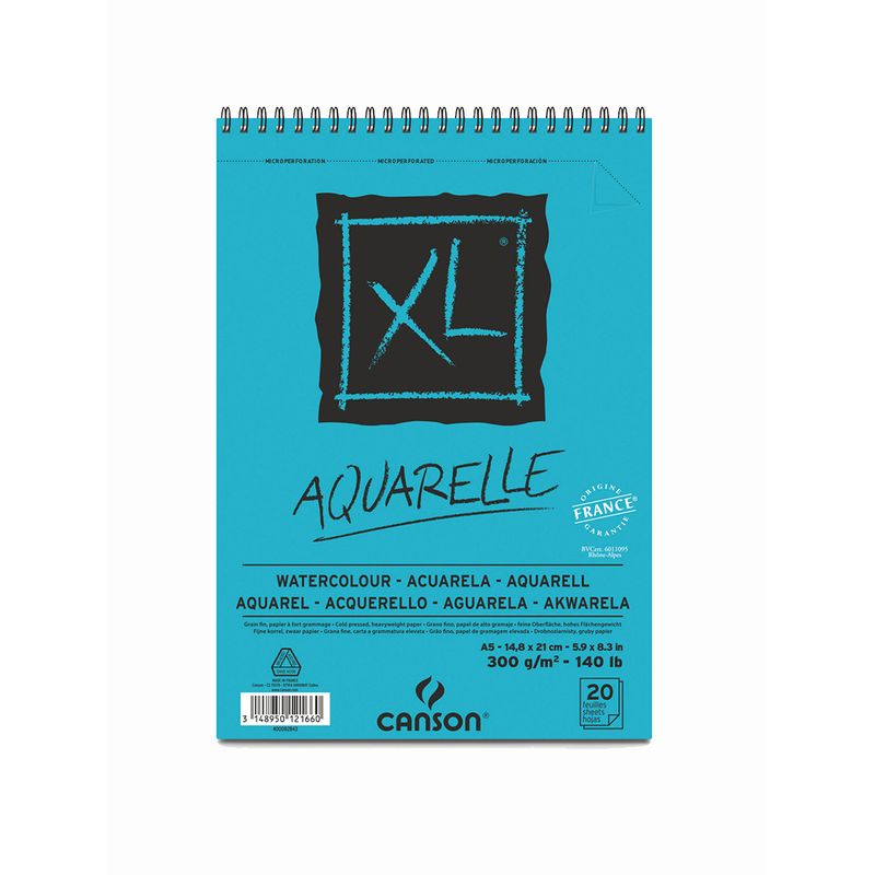 CANSON - Croquera Acuarela Canson XL Aquarelle 300gr A5