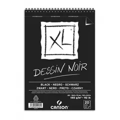 CANSON - Croquera Dibujo XL Negra 150gr A5