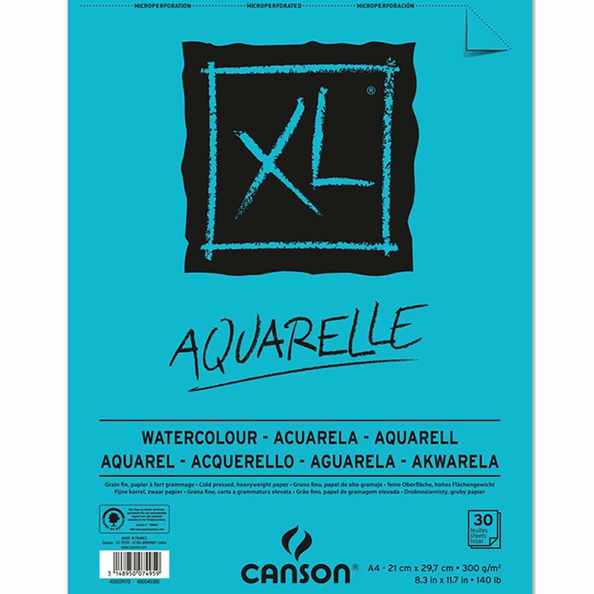 CANSON - Croquera Acuarela Canson XL Aquarelle 300gr A4
