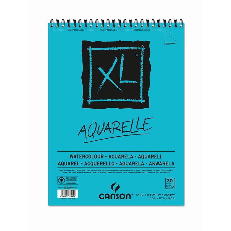 CANSON - Croquera Acuarela Canson XL Aquarelle 300gr A4
