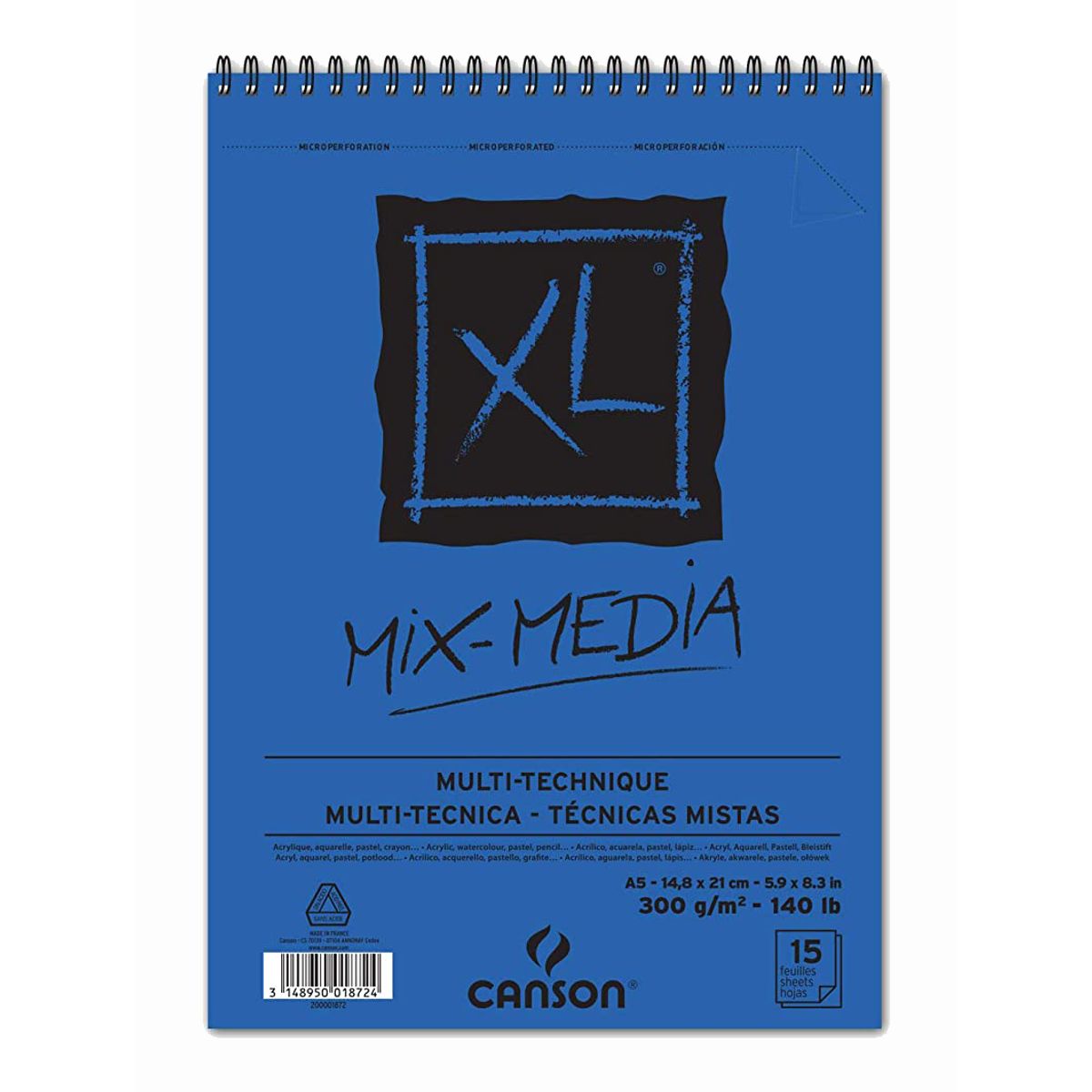 CANSON - Croquera Técnica Mixta Canson XL 300gr A5