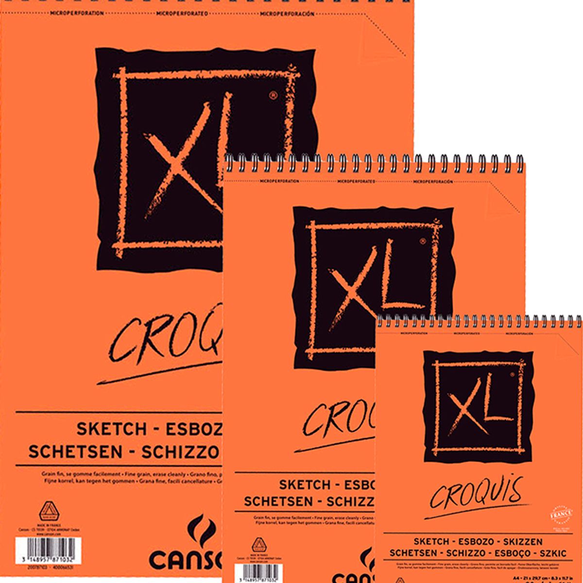 CANSON - Croquera Dibujo Canson XL Croquis 90gr A3