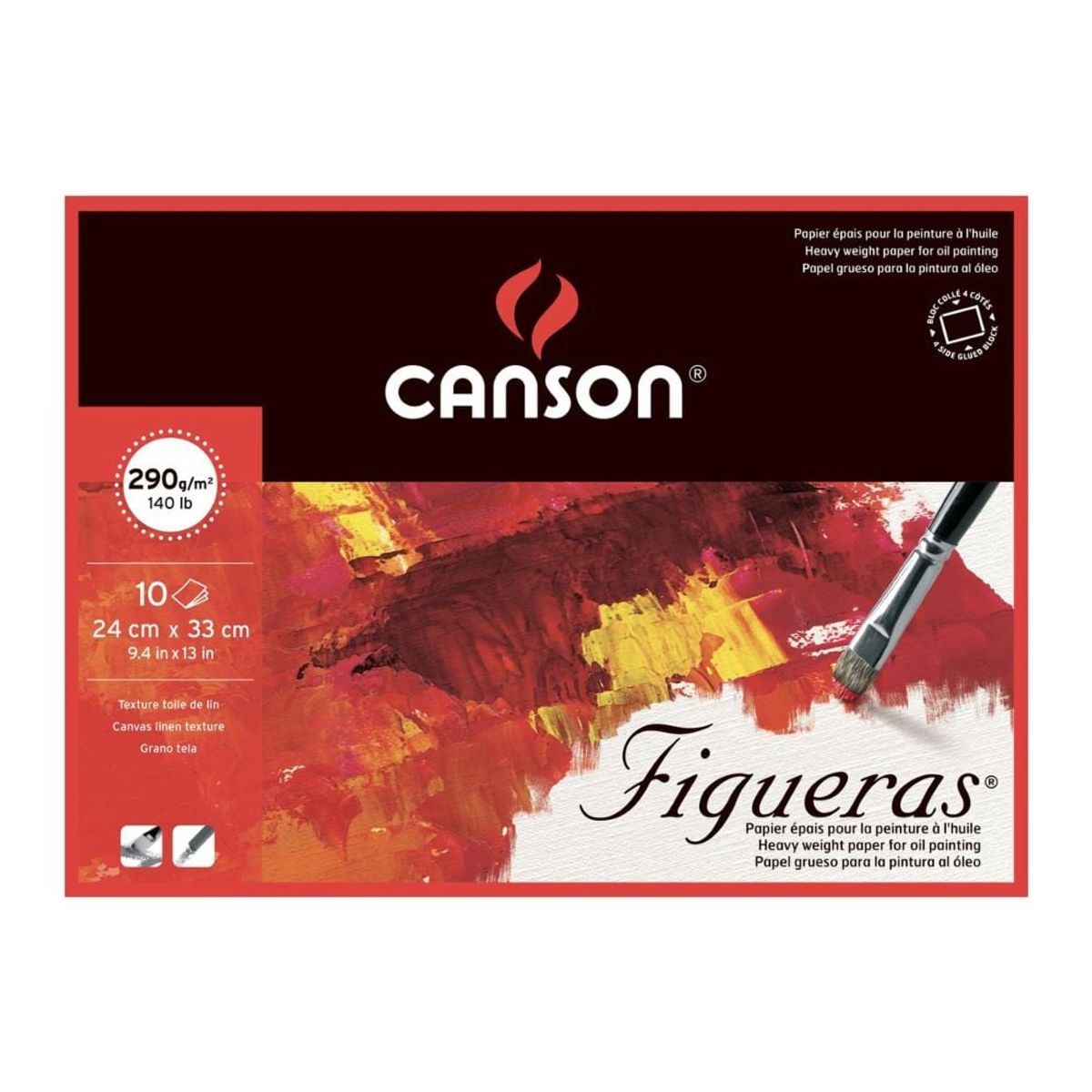 CANSON - Block Óleo Figueras Canson 290gr 10 Hojas 24 x 33cm
