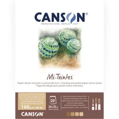 CANSON - Block Pastel Mi-Teintes 4 Tierra 160gr 32x41cm 20hjs