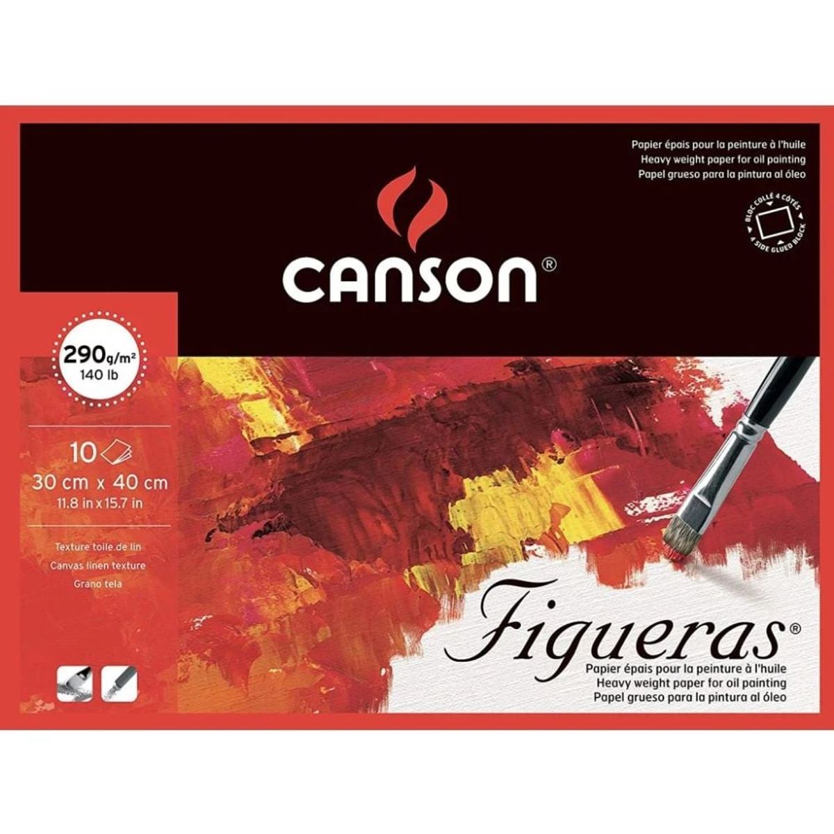 CANSON - Block Óleo Figueras Canson 290gr 10 Hojas 30 x 40cm
