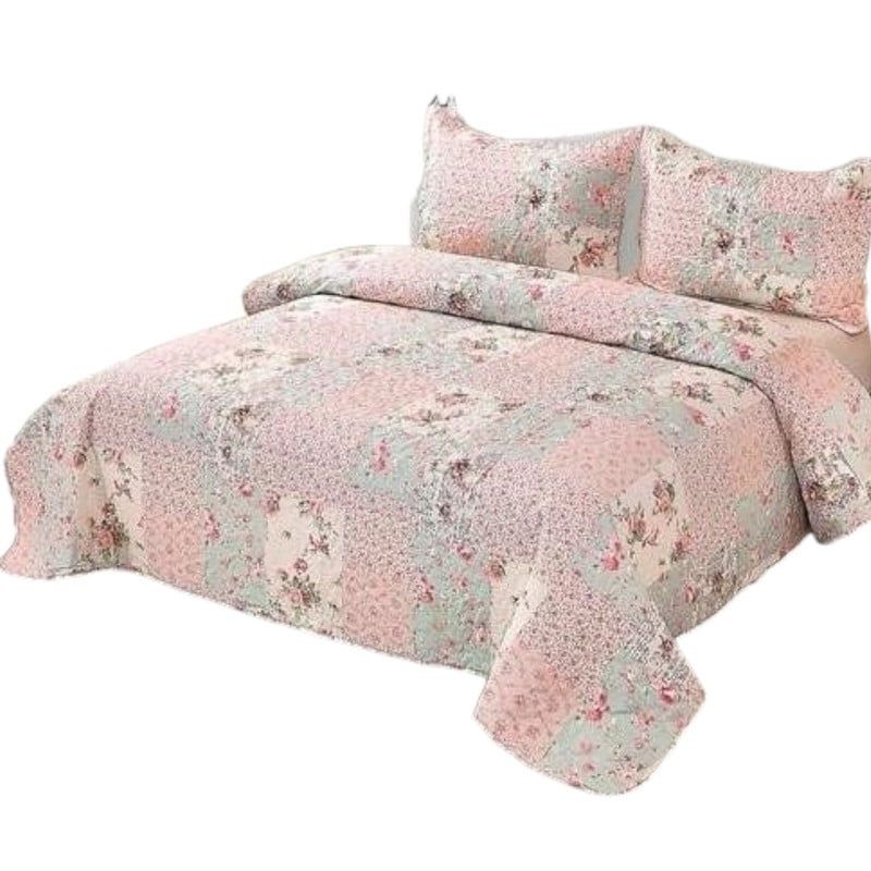 GENERICO - Juego De Sabanas + Cubrecama De 2 Plazas + 2 Fundas De Almohada Verano