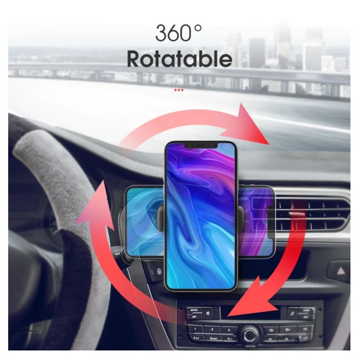 TECMASTER - Soporte Celular para Auto A Rejilla De Ventilación Tecmaster