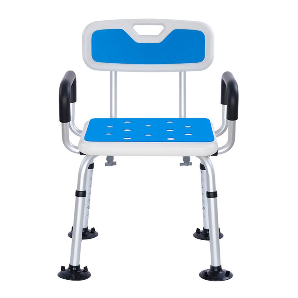 DETODOYMAS - Silla Baño Ducha 3 En 1 Soporte Antideslizante Agarradera - Blanco