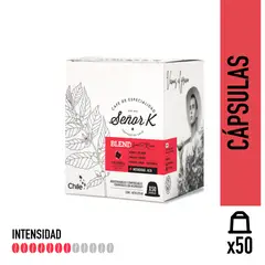 CAFE SEÑOR K - Cápsulas Espresso Colombia Santa Rosa Señor K 50 Unidades