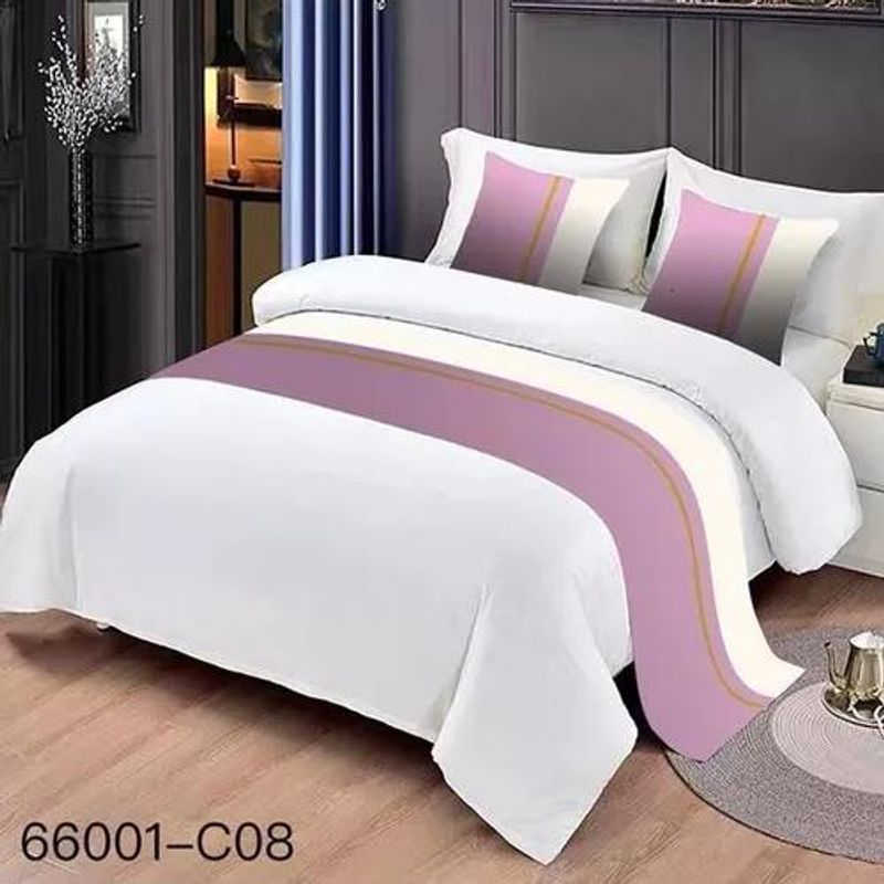 GENERICO - Pieceras para cama 60x200 cm + 2 fundas 45x45 diseño 6 color rosa