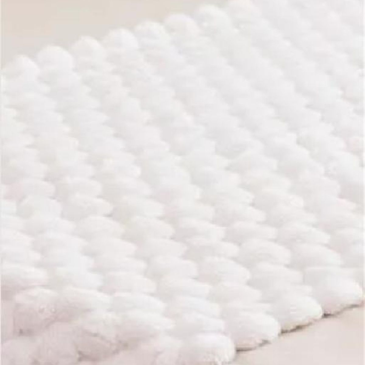 GENERICO - Piecera plush peludita 2 plazas o king 70x190 cm color crema